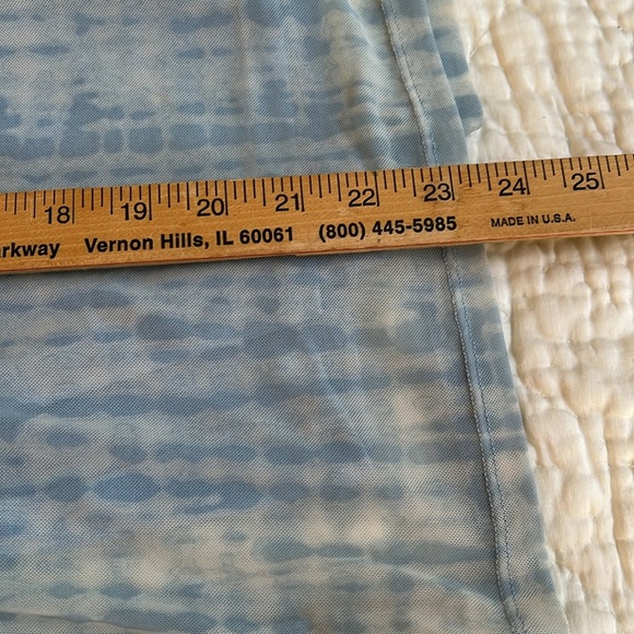 Forever 21 Mini Dress  Blue White Lined Stretch  Tye Dye Pattern - Picture 8 of 8